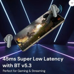 JAZX Buds Air 7 with 52dB ANC, 12.2mm Driver, 52Hrs Playback, IP55 & 45ms Low Latency Bluetooth