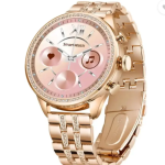 Trendy latest Gen9 smartwatch, Golden & Pink strap ,HD display 9 Smartwatch