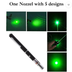 Standard Laser Light Pointer With Different Modes, Rechargeable,  (10 nm, Green)