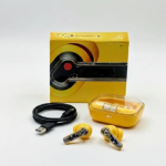 Heyuva Wireless Transparent Earbuds with New Shape Charging Case