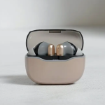 Heyuva Crystal Pro True Wireless Earbuds| Bass Sound with Clear Calling ( Beige Grey)