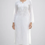 Dhruti Premium Cotton Self Design Chikankari Kurti