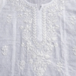 Dhruti Premium Cotton Self Design Chikankari Kurti