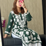 VIDHI Pink Pure Modal Chikankari Kurti