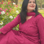 YATI Pink Pure Viscose Chikankari 3D Emboss 4pcs Set