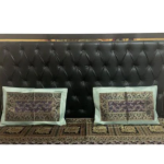 HOME FURNISHIINH PURE BANARASI BROCHET BED COVER WITH 2 PILLOW AND 2 COUSION COVER