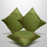 DIPTI Green Banarasi Silk Slub Cusion Cover 5pcs