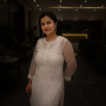 AMBA White Organza Chikankari Kurta for Woman