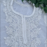 AMBA White Organza Chikankari Kurta for Woman