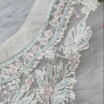 AMBA White Organza Chikankari Kurta for Women