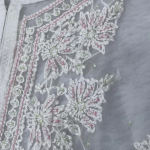 AMBA White Organza Chikankari Kurta for Women