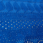 PAHEL Blue Pure Viscose Chikankari Saree With Golden Mokaish Work