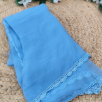 SANDHYA Blue Pure Viscose Chikankari Resham 4pcs Set