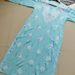 SHIVANI Blue Modal Chikankari Kurta Set -