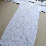SHIVANI White Modal Chikankari Kurta Set