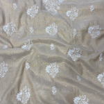 SIA Tissue Kurta Dupatta Chikanakari Set Emellished With Pearl cut dana