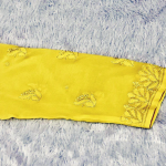 SWATI Yellow Pure Viscose Chikankari Resham Omray Kurti