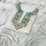 VANMALA White Pure Viscose Chikankari Kurta Dupatta Set
