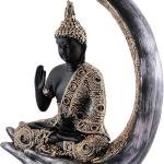 Moon Buddha Statue Antique Big Meditating for Home & Office Décor, Showpiece for Living Room