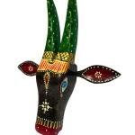 Handcrafted Big 10 Inch Black Cow Head Wall Hanging | Ethnic Indian Wooden Art | Decorative Animal Face Mask for Home Décor