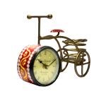 Metal Cycle Clock With Pen Holder