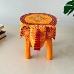 Hand-Painted Wooden Elephant Small Showpiece | 8-Inch Decorative Wooden Craft