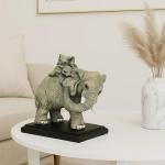 Decorative Elephant Figurine with Baby Elephant Showpiece for Home Décor