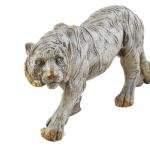 Polyresin Tiger Statue for Home Décor, Tiger Table Accent Showpiece - Silver