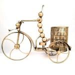Elegant Metal/Iron Handicraft Cycle Shaped Wine/Alcohol/Beer Bottle Holder/Stand