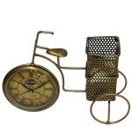 Cycle Pen Stand With Clock Antique Classy Decoration Showpiece