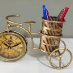 Multipurpose Cycle with Clock Antique Metal Decorative Modern Home Decorations