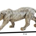 Polyresin Tiger Statue for Home Décor, Tiger Table Accent Showpiece - Silver