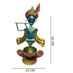 Metal Krishna T-Light Blue