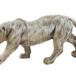 Polyresin Tiger Statue for Home Décor, Tiger Table Accent Showpiece - Silver