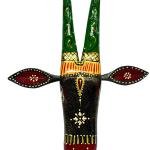 Handcrafted Big 10 Inch Black Cow Head Wall Hanging | Ethnic Indian Wooden Art | Decorative Animal Face Mask for Home Décor