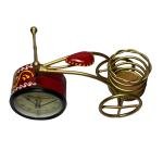 Metal Cycle Clock With Pen Holder