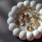 Handmade gypsum décor piece with a smooth matte finish