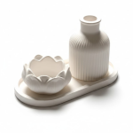Combo 17 - Trinket tray + Lotus Candle Holder + Vase