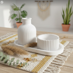 Combo 18 - Trinket tray + Zigzag Candle Holder + Vase
