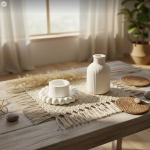 Combo 19 - round bubble tray + Round Candle Holder + Vase