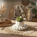 Combo 6 - round bubble tray + octagon Candle Holder