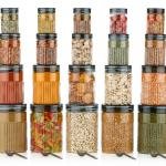 Airtight Food Storage Container Set | Stackable BPA-Free Plastic Jars