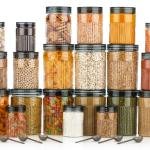 Airtight Food Storage Container Set | Stackable BPA-Free Plastic Jars