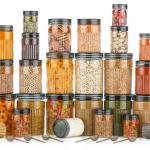Airtight Food Storage Container Set | Stackable BPA-Free Plastic Jars