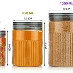 Airtight Food Storage Container Set | Stackable BPA-Free Plastic Jars