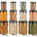 Airtight Food Storage Container Set | Stackable BPA-Free Plastic Jars