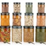 Airtight Food Storage Container Set | Stackable BPA-Free Plastic Jars