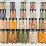 Airtight Food Storage Container Set | Stackable BPA-Free Plastic Jars