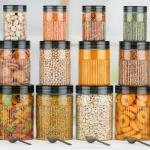 Airtight Food Storage Container Set | Stackable BPA-Free Plastic Jars