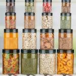 Airtight Food Storage Container Set | Stackable BPA-Free Plastic Jars